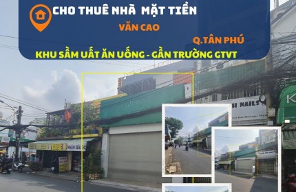 Cho thuê nhà Mặt Tiền Văn Cao 82m2, 30 triệu, gần ngã tư